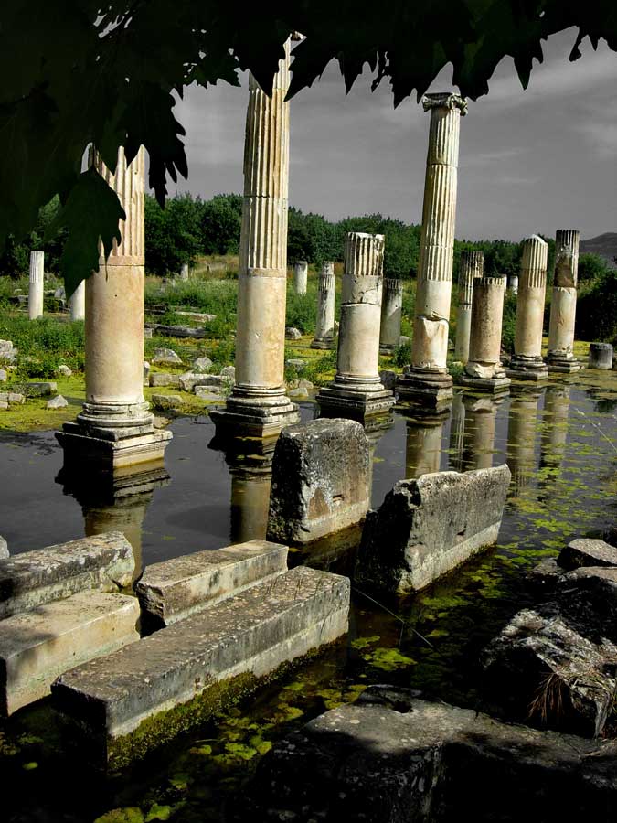 Afrodisias antik kenti fotoğrafları Tiberius Portikosu - Tiberius Portico, Aphrodisias photos