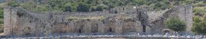 Antalya Perge antik kenti panoramik Roma antik tiyatrosu - Perge ancient city panoramic Roman ancient theatre