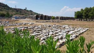 Antalya Perge antik kenti stadyum ve kalıntılar - Perge ancient city stadium and ruins