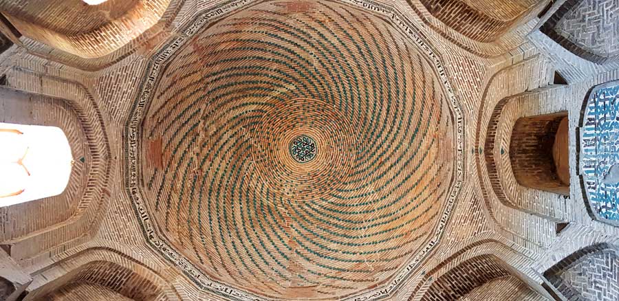 Eski Malatya Ulu Cami kubbe içi süslemeleri - Old Malatya Great Mosque dome interior decorations