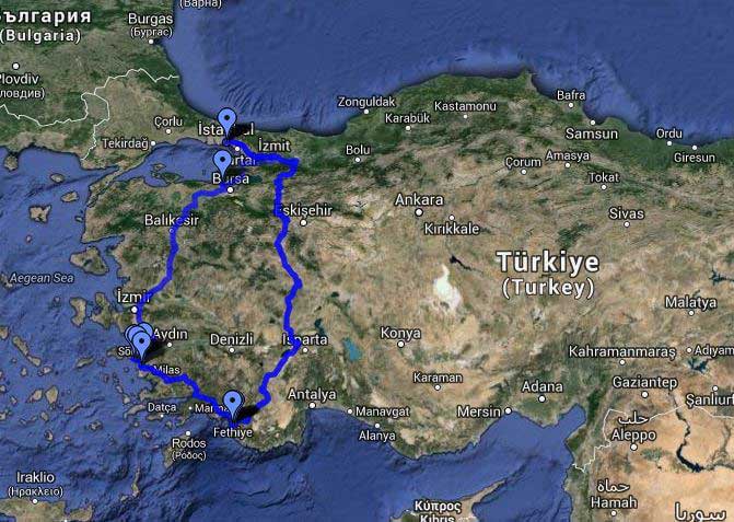 Fethiye Güzergahı ve Gezi Rehberi