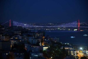 Galata Kulesi'nden 15 Temmuz Şehitler Köprüsü (Boğaziçi Köprüsü) - July 15 Martyrs Bridge (Bosphorus Bridge) from Galata Tower