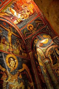 Göreme açık hava müzesi Karanlık Kilise, M.S. 11. yüzyıl Ürgüp Kapadokya fotoğrafları - Göreme Openair museum, Dark Church, A.C 11th cent. Cappadocia photos