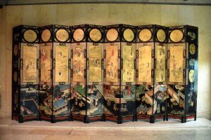 Gülbenkyan Müzesi eserleri fotoğrafları Çin paravanı 17.yy. - Calouste Gulbenkian Museum 'coromandel' panel China