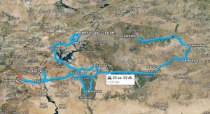 Güneydoğu Anadolu turu güzergahı - Southeastern Anatolia route