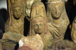 Torino Mısır Müzesi antik Mısır heykelcikleri - Turin Egyptian Museum ancient Egyptian figurine