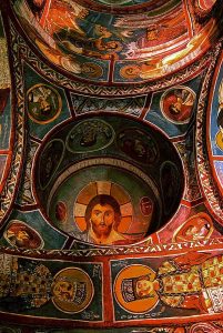 Kapadokya Nevşehir Göreme açık hava müzesi Karanlık Kilise M.S. 11. yüzyıl Ürgüp Kapadokya fotoğrafları - Göreme Openair museum, Dark Church, A.C 11th cent., Cappadocia photos