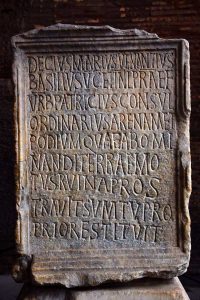 Kolezyum içinde bulunan yazıt - Colosseum Inscription photos