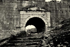 Letoon antik kenti tiyatroya çıkış - the Mediterranean region Letoon ancient city climbing to the theatre