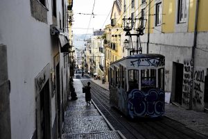 Lizbon fotoğrafları meşhur sarı tramvay - Lisbon photos the famous yellow tram