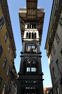 Lizbon gezilecek yerler tarihi Santa Justa asansörü - Lisbon Santa Justa lift (Elevador de Santa Justa)