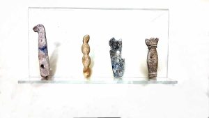 Malatya müzesi Cafer höyük Neolitik çağ kemik aletler MÖ 7000 - Malatya Museum Cafer mound Neolithic bone implements 7000 BC