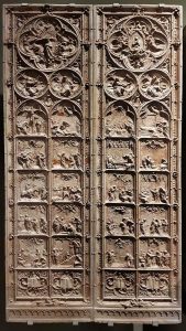 Milano Katedrali Müzesi fotoğrafları, Milano katedrali ana kapı eskiz çalışması, Lodovico Pogliaghi 1819