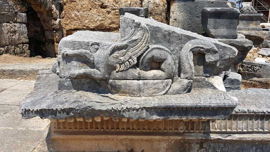 Perge antik kenti fotoğrafları Septimus Severus çeşmesi detayları - Perge detail of the Nymphaion of Septemius Severus