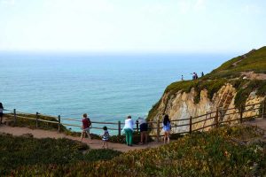 Portekiz gezilecek yerler Roca Burnu anıtı Avrupa'nın en batısı - Roca Cape Monument Europe's westernmost (Cabo da Roca)