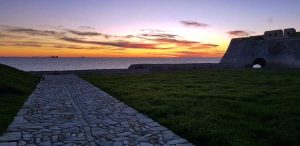Seddülbahir Kalesi Üst Avlu Günbatımı Manzarası Restorasyon Sonrası- Seddülbahir Fortress Upper Courtyard Sunset scenery after Restoration
