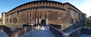 Sforzesco Şatosu veya Sforzesco Kalesi panoramik fotoğraf - Sforzesco Castle panoramic photos