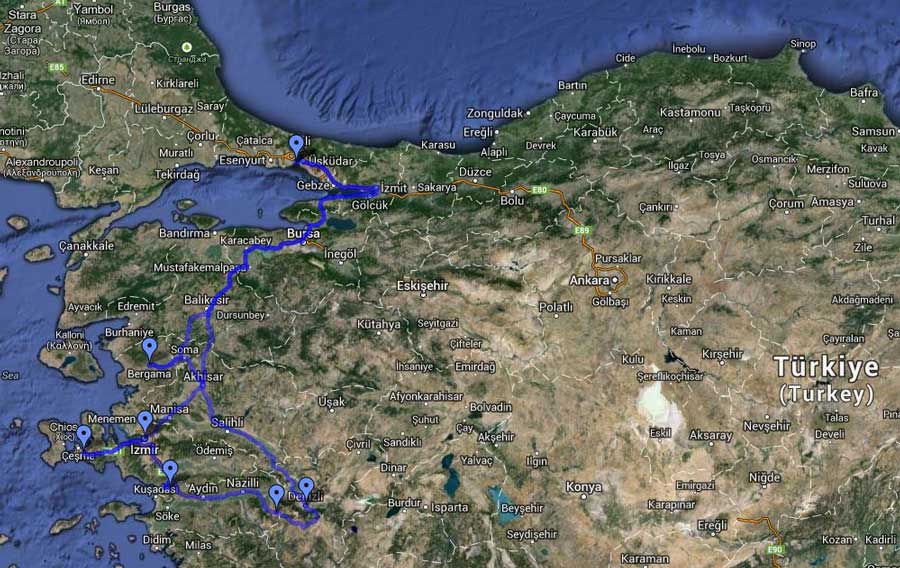 Şirince, Denizli ve Afrodisias Ege Güzergahı
