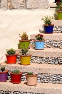 Şirince Denizli turu güzergahı fotoğrafları merdiven boyu rengarenk mutluluk - Sirince Denizli route photos colorful happiness along the stairs