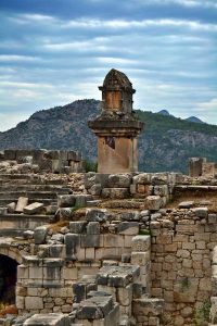 Xanthos fotoğrafları Antik tiyatro ve Likya lahdi - photos of Xanthos ancient city Theatre and Lycian Sarcophagus