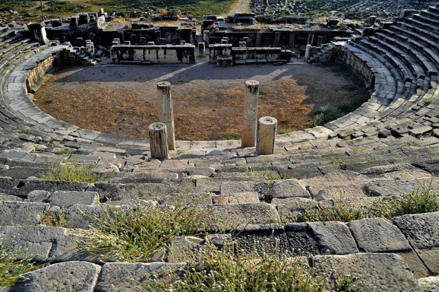 Milet antik kenti fotoğrafları, antik Roma tiyatrosu - ancient roman theatre, Miletus ancient city photos