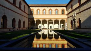 Sforzesco Şatosu fotoğrafları Dük'ün Avlusu - Sforzesco Castle Ducal Court